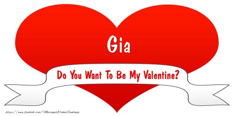 Greetings Cards for Valentine's Day - Hearts | Gia Do You Want To Be My Valentine?