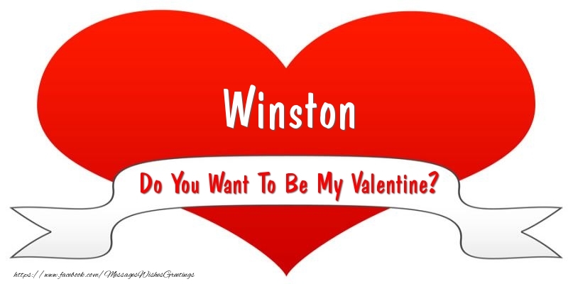 Greetings Cards for Valentine's Day - Hearts | Winston Do You Want To Be My Valentine?