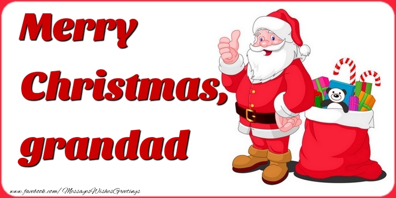 Greetings Cards for Christmas for Grandfather - Merry Christmas, grandad