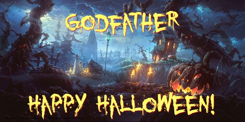 Greetings Cards for Halloween for Godfather - Godfather Happy Halloween!